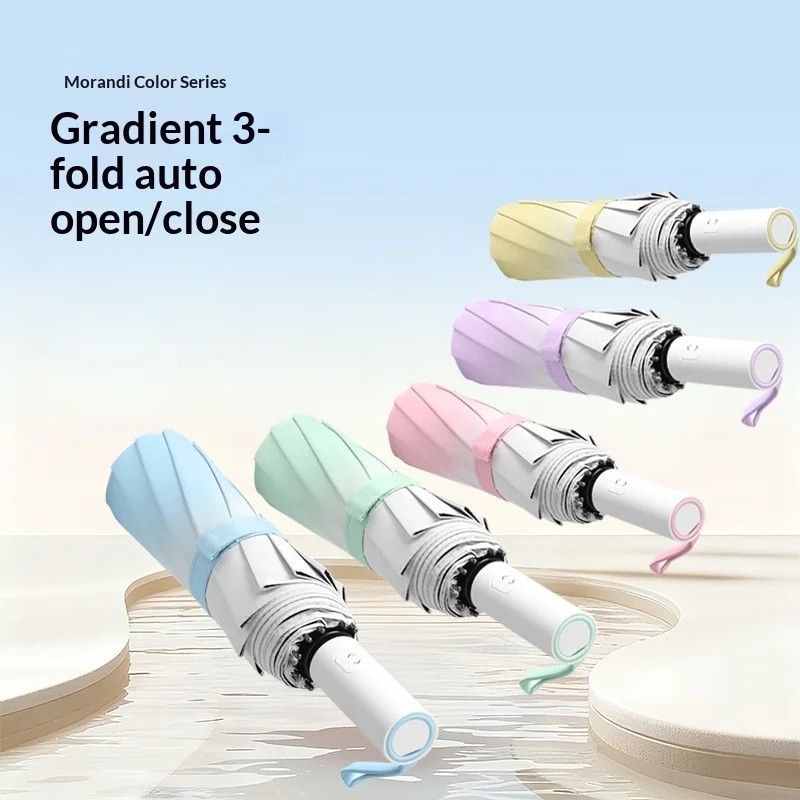 10 Bones Fully Automatic Folding Umbrella with UV Protection Sunscreen Sunshade for Business Gifts Wholesale