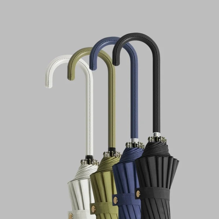 Japanese-style 16-rib Long-handled Straight Umbrella Vintage Forest Style Korean Fresh Simple Dual-use Sun Rain Automatic