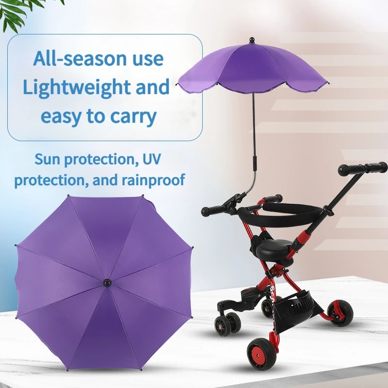 Universal Sunshade Umbrella for Baby Strollers Your Go to Tool for Strolling Your Little One Offering Tricycles and Pushcarts