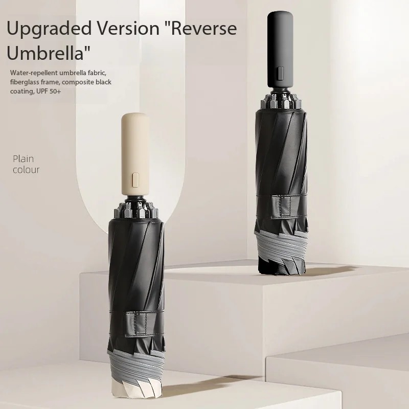 Reverse Sunscreen Sunshade Umbrella to Increase the Level of High Appearance, Advanced Sense of Automatic Umbrella Rain and Rain