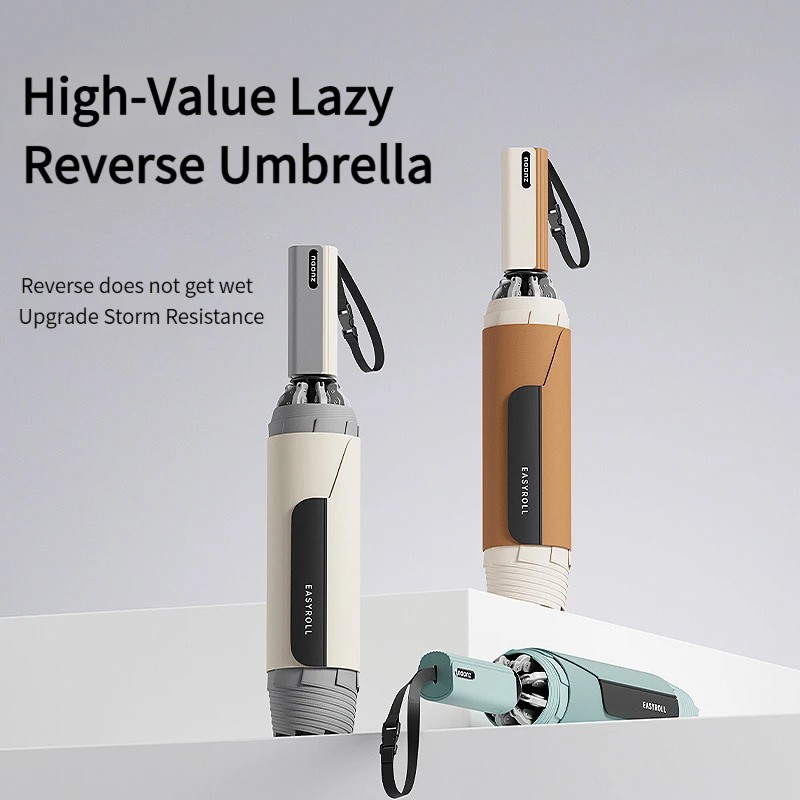 Fully Automatic Extra Large Thickened Reinforced High End Men's One Click Fully Retractable Car Mounted Special Folding Umbrella