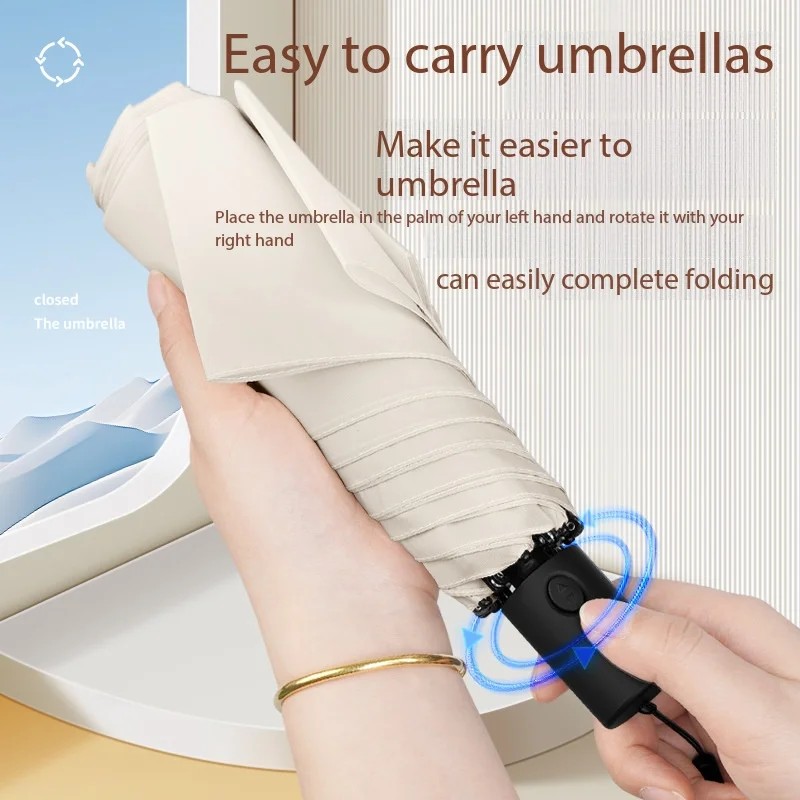 Memory Cloth Free Folding Umbrella Easy Folding, Anti - Rebound Japanese Umbrella ultra - Light Automatic Feather Umbrella