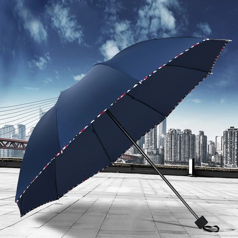 Large Oversized Steel Reinforced Foldable Dual-Purpose Sunny & Rainy Days Umbrella for Men Women Modern Design Can Print Logo