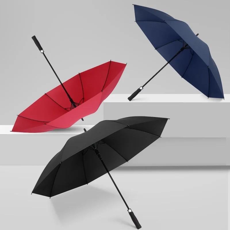 Plus Size Straight Rod Golf Umbrella Semi-Automatic UV Protection Business Gift Advertising Wholesale Can Print Logo
