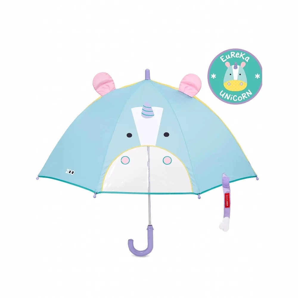 Children's 3D Animal Shaped Cute Umbrella for Boys Girls Manual Straight Rod Transparent Lightweight Business Gift UV Protection