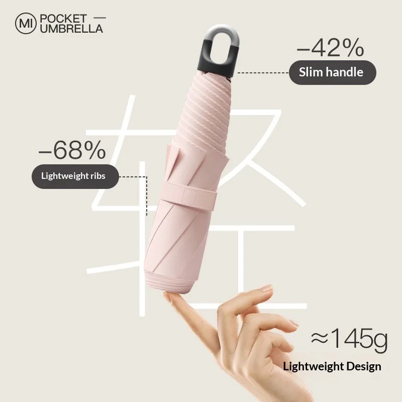 Manufacturer Supplies 180-degree Rotatable 3-Folding Polyester Fiber Sunscreen Casual Three-folding UV protection Hook-type