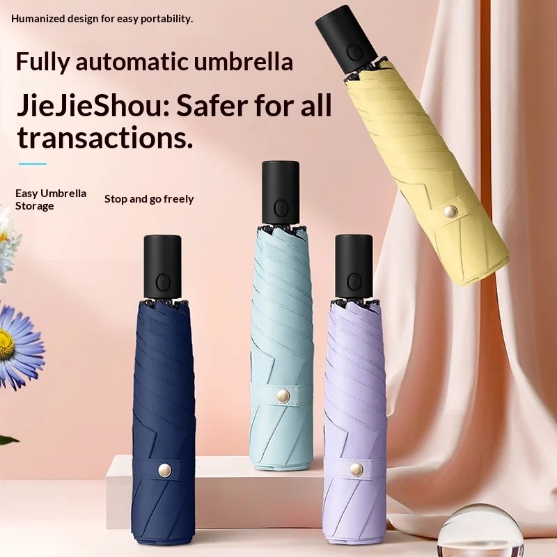Umbrella Outdoor for Ultra-Lightweight Fully Automatic Retractable Dual-Use Sun Rain Children's Sun UV Protection Custom Logo
