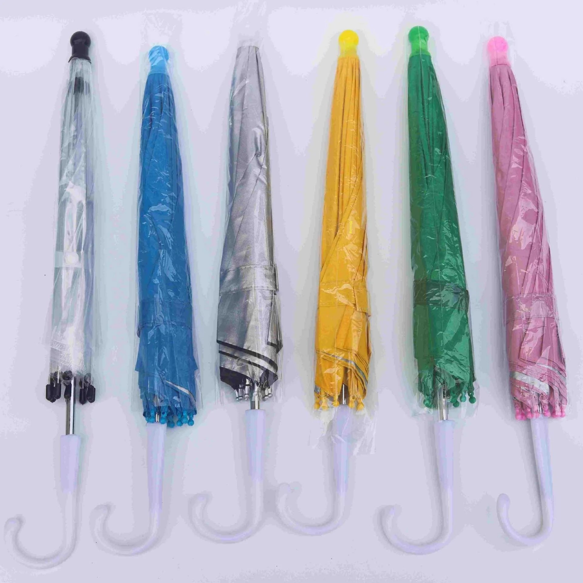 50cm Diameter Transparent Color Small Manual UV Protection Umbrella Sunshade Outdoor Mobile Phone Live Streaming Props Toy Craft