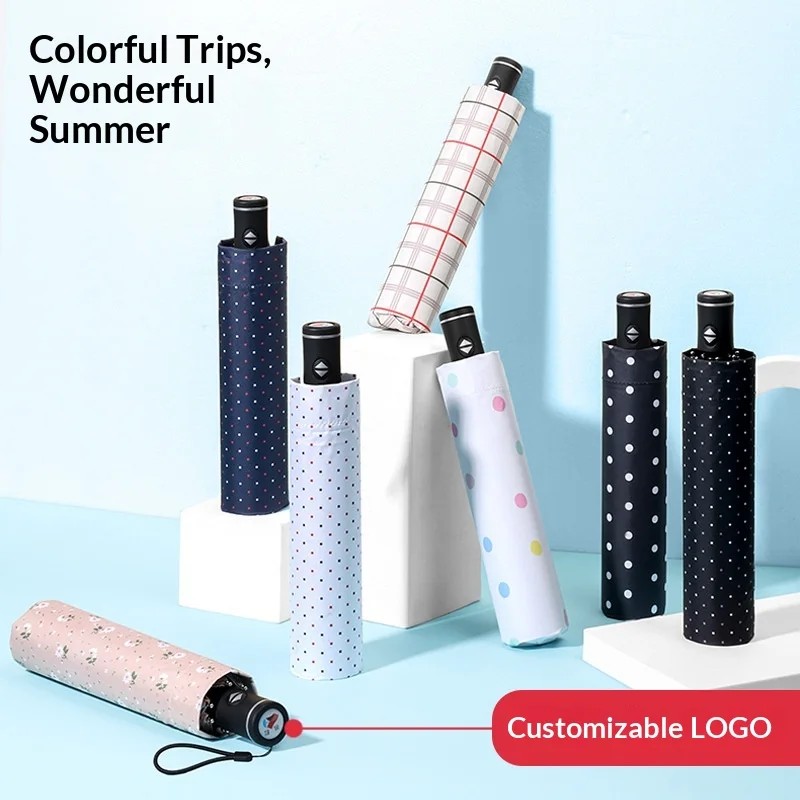 Handle Resin Coating Fully Automatic Ultra-Light Feather Aluminum Ribs 6 Ribs UV Protection Custom Logo Advertising Sun Umbrella