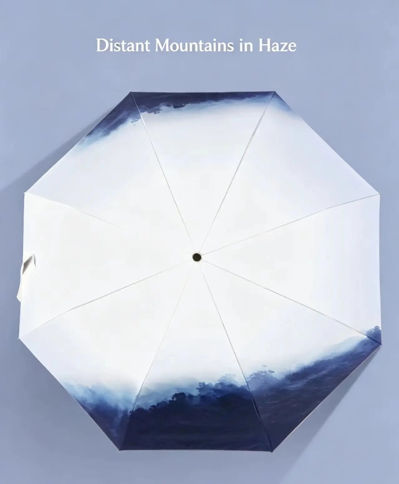 Fully Automatic Ink-Wash Umbrella, Women's Rain & Sun Dual-Use, Foldable Mori-Style Chinese Retro UV Protection Parasol