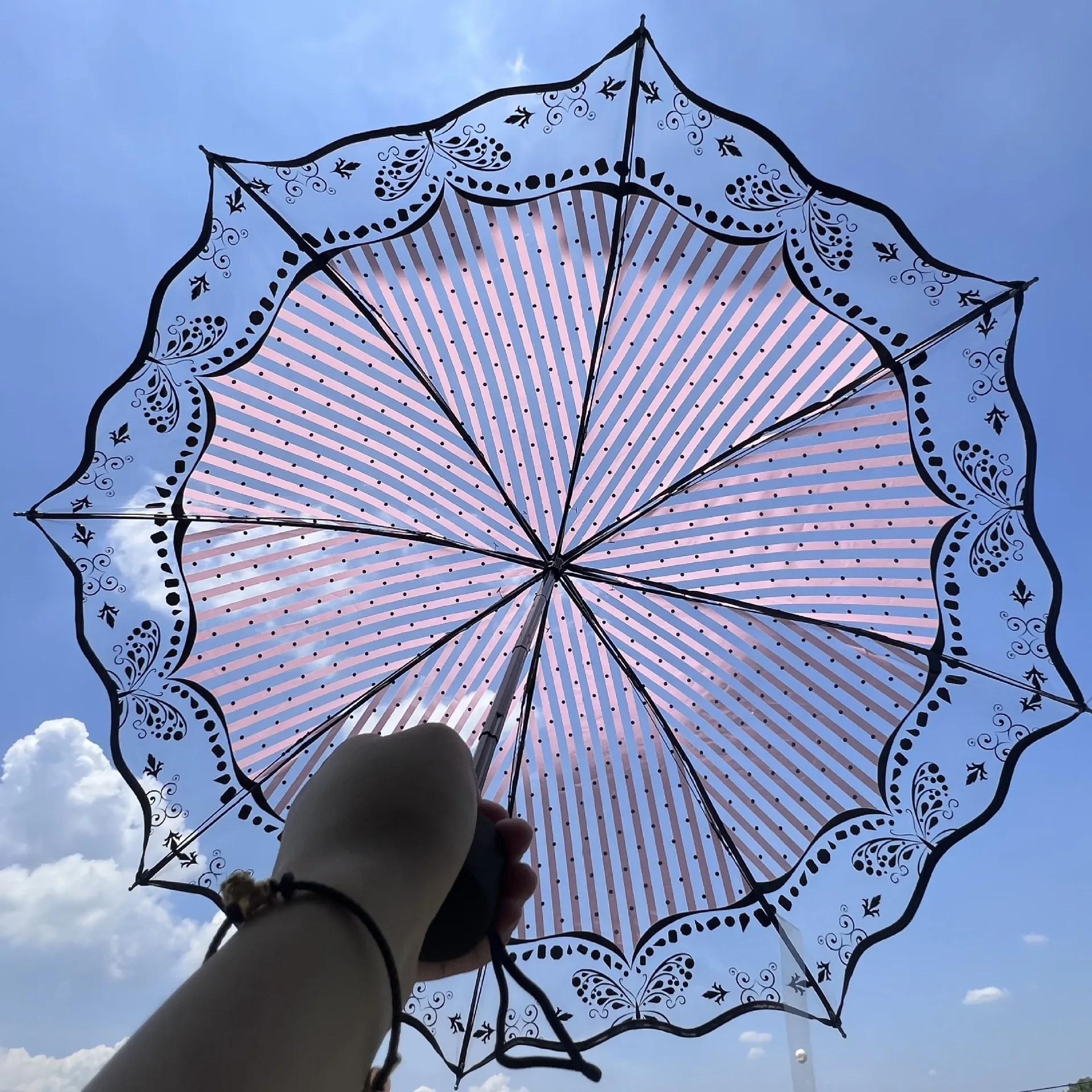 Transparent Automatic Umbrella 8-Rib Fully Automatic Fresh Style Umbrella Advertising Umbrella Gift Umbrella LOGO Printing