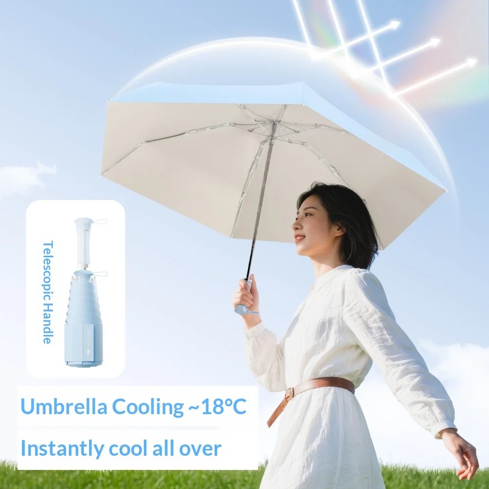 Capsule Folding Umbrella-Sunny & Rainy Dual-Use Sunshade Sunscreen Portable High-End Business Gift with Custom Logo