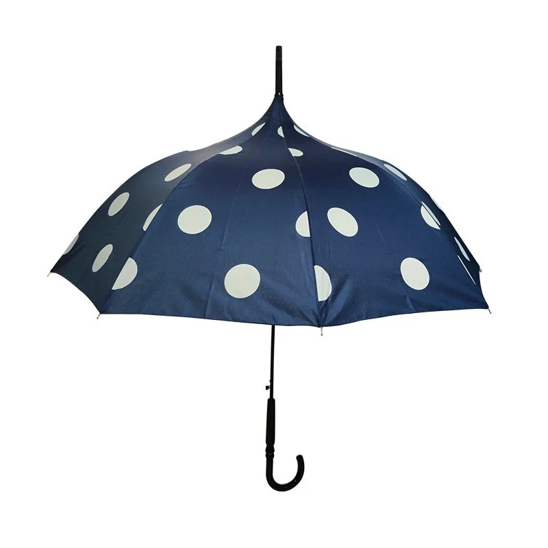 Cross Border 8 Rib Polka Dot Long Handled Business Gift Umbrella Wholesale Printed logo Sun protection UV Resistant Straight Rod