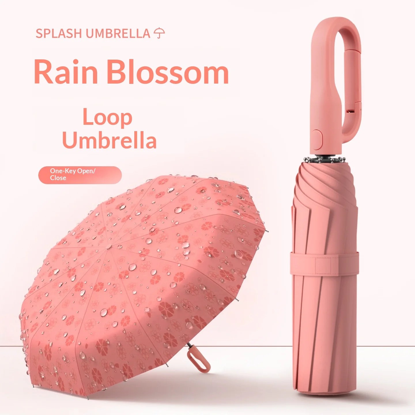 Portable Foldable Umbrella Ring Buckle Fully Automatic Opens Wet Large Size Dual-purpose Sun Rain Suitable Travel Unisex Sun