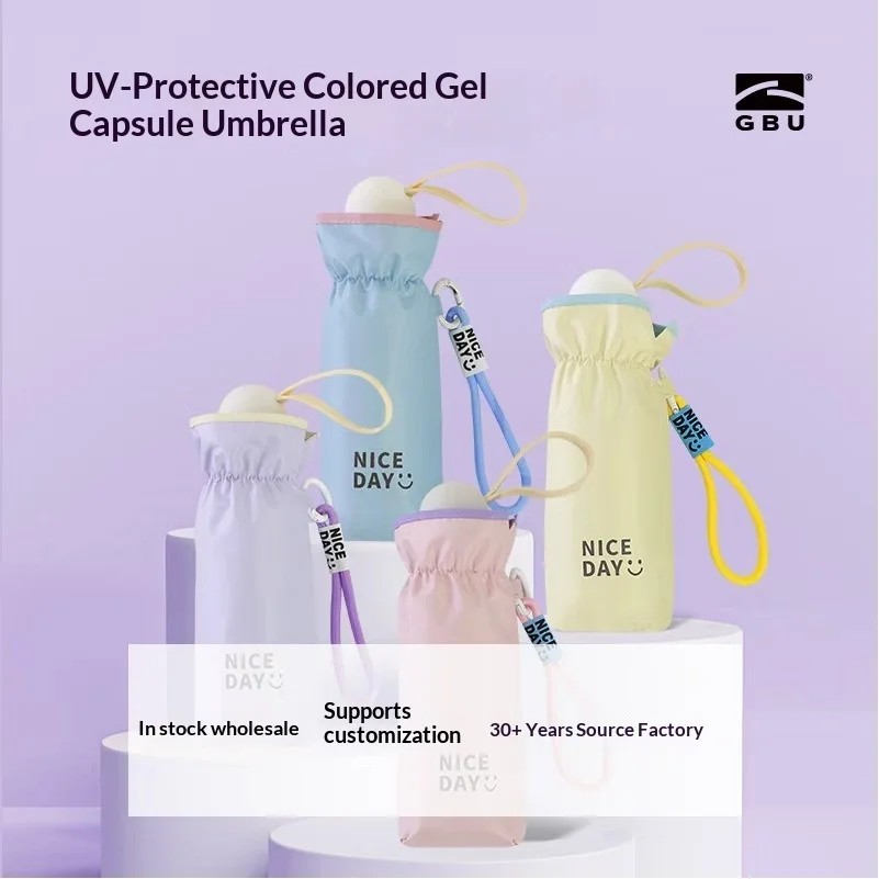 Daguangming Customized Manual Sunshade & Rainy Use UV-Proof Sunscreen Portable Mini Capsule Umbrella