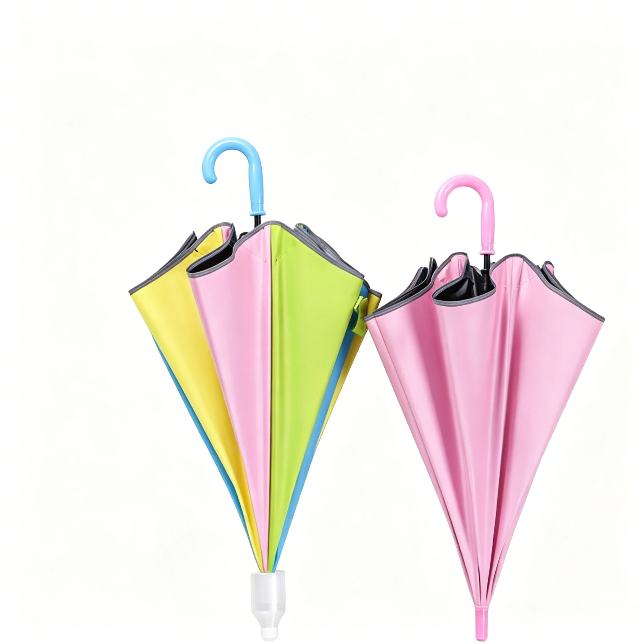 8 Rib  Rounded Edge Anti Poke Reflective Strip Night Reflective Safety Children's Umbrella with Custom Logo