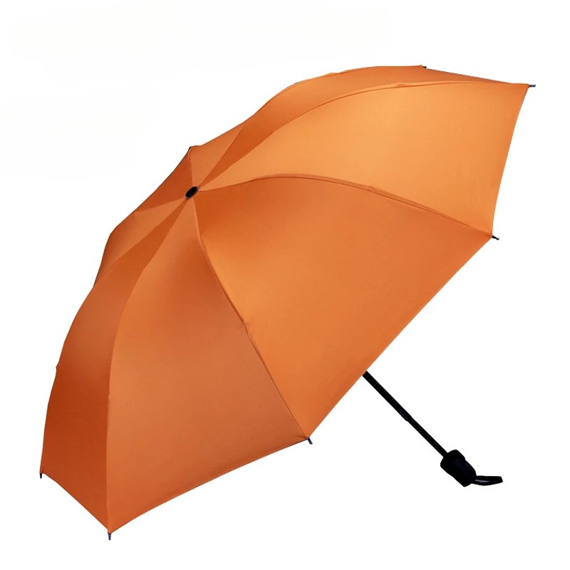 8 Rib Black Glue Sun Umbrella Sun Protection Shade Umbrella Advertising Umbrella LOGO UV Protection Women's Dual Use Portable