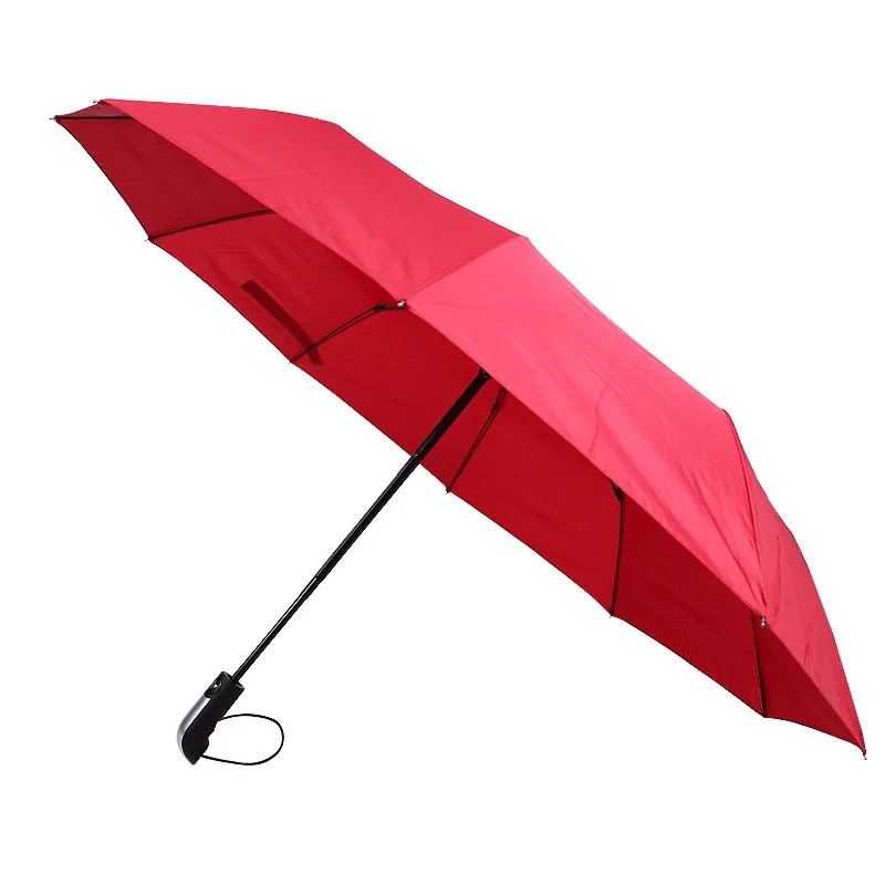 3 Fold Fully Automatic Umbrella 10Rib Black Coating Sunshade Folding Dual Use for Sun and Rain Customizable