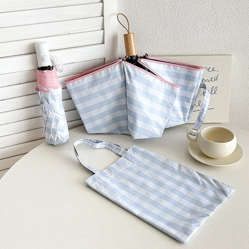 Umbrella for Women Dual-Use for Sun and Rain High Aesthetic Compact Portable Automatic Folding UV Protection Wholesale