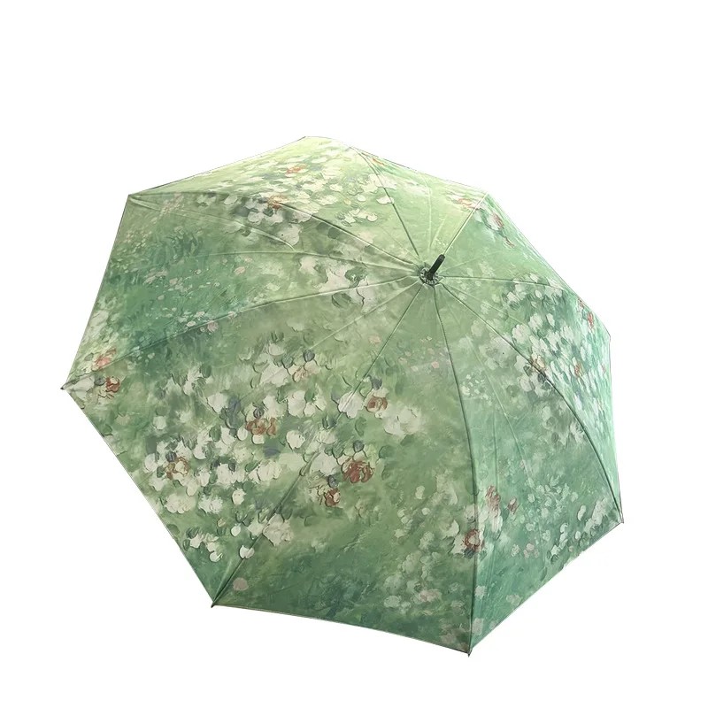 Umbrella Sturdy Wind Resistant Double Reinforced Umbrella Dual Use for Sun and Rain Straight Rod