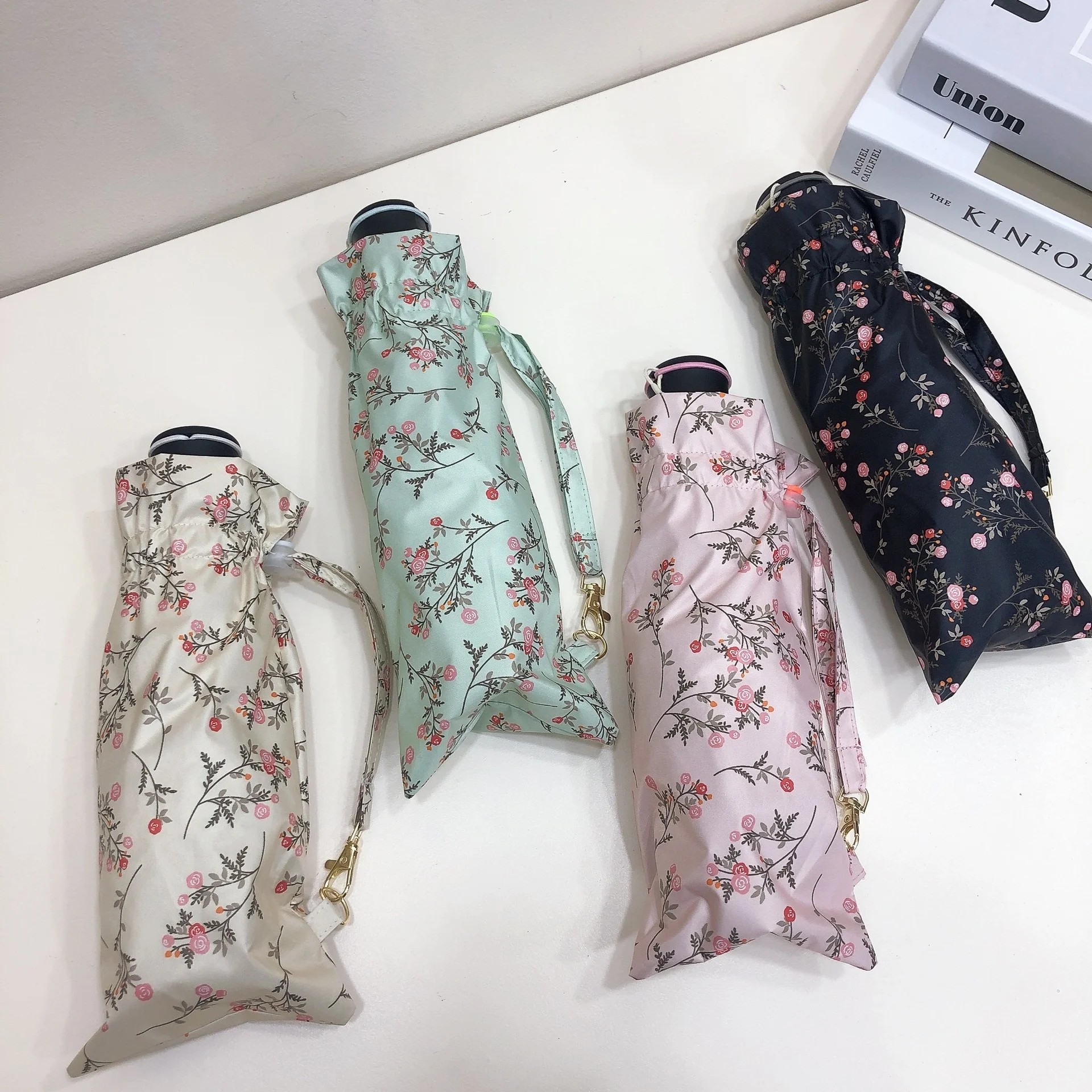 Manual Small Fresh Floral Fringe Forest-style Umbrellas UV Protection Waterproof for Sunny Rainy Days-Wholesale Holiday Gifts