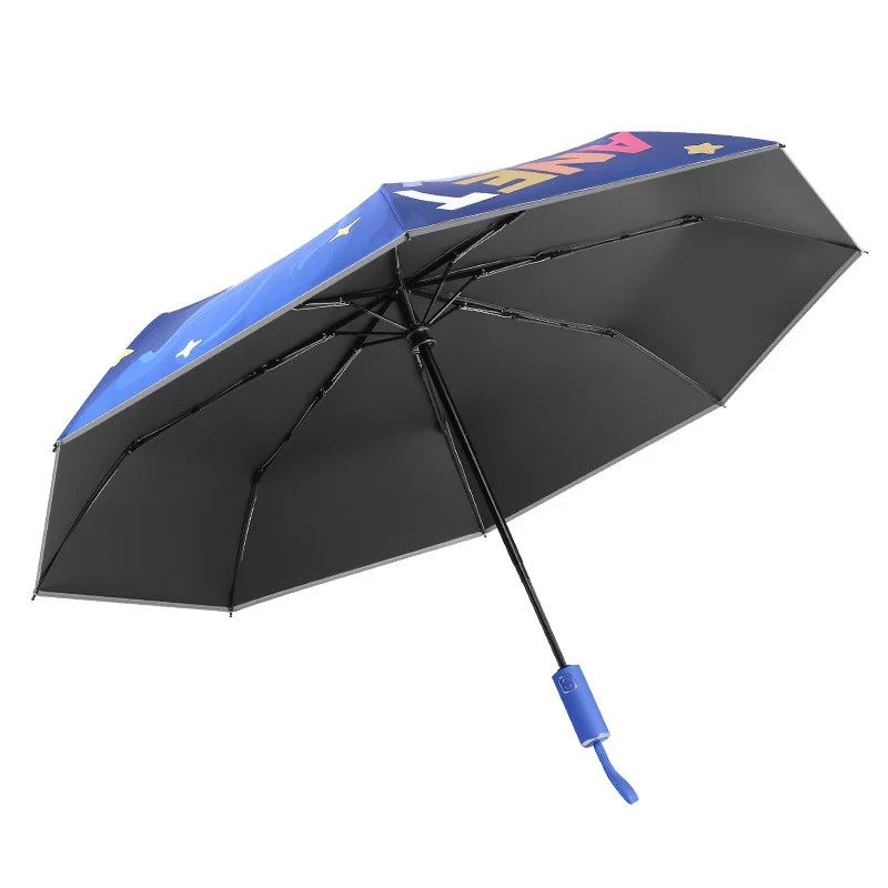 Safety Automatic Anti Reflex Children's Umbrella for School Going Girls Boys Princess Style UV Protection Cartoon Pattern 8 Ribs