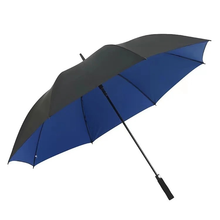 Double Layer Golf Long Handled Straight Umbrella Customizable logo Modern Design Business Gift UPF50+ Automatic Rain Umbrella