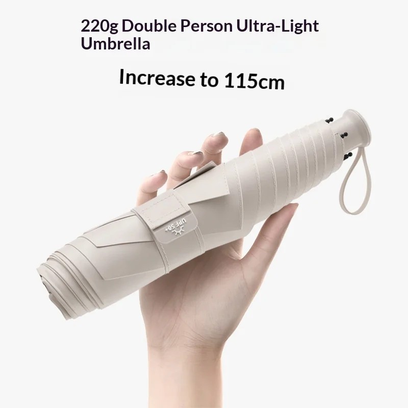 Carbon Fiber Ultra-light Three-folding Manual Foldable Pencil-shaped Umbrella Printed logo Portable UV protection Sunshade