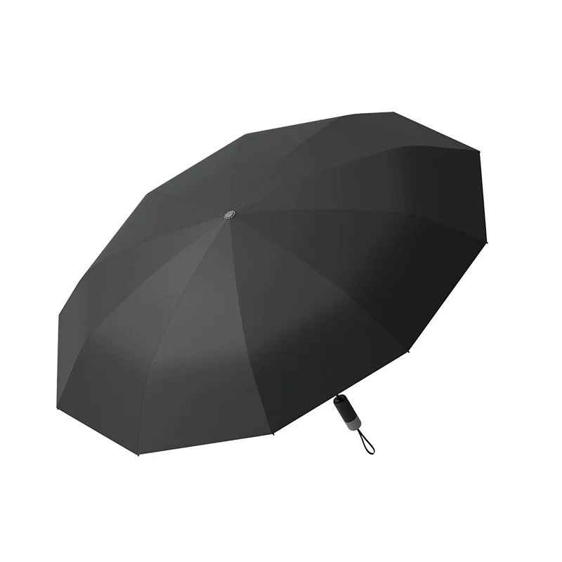 Fully Automatic Rain Shine Umbrella UV protection Super Wind-resistant 10 Ribs Men's Extra Large Thickened Reinforced Umbrella