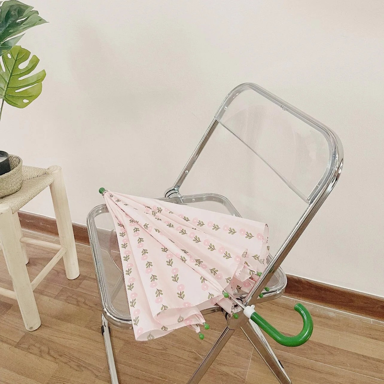 Children's Umbrella Fiberglass Small Floral Pattern Original Korean Stock Roman Popular on Instagram Cute Kids Umbrella