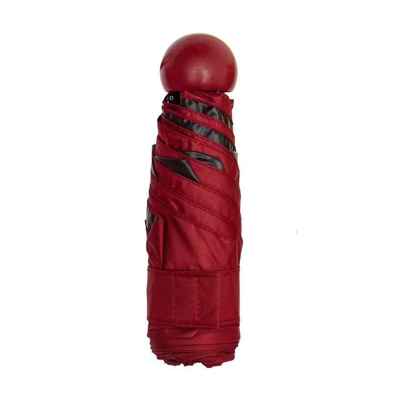 Umbrella Capsule Style Mini Portable Manual Sun Umbrella Wholesale  Black-coated Sunscreen Dual-use Sun Rain Custom