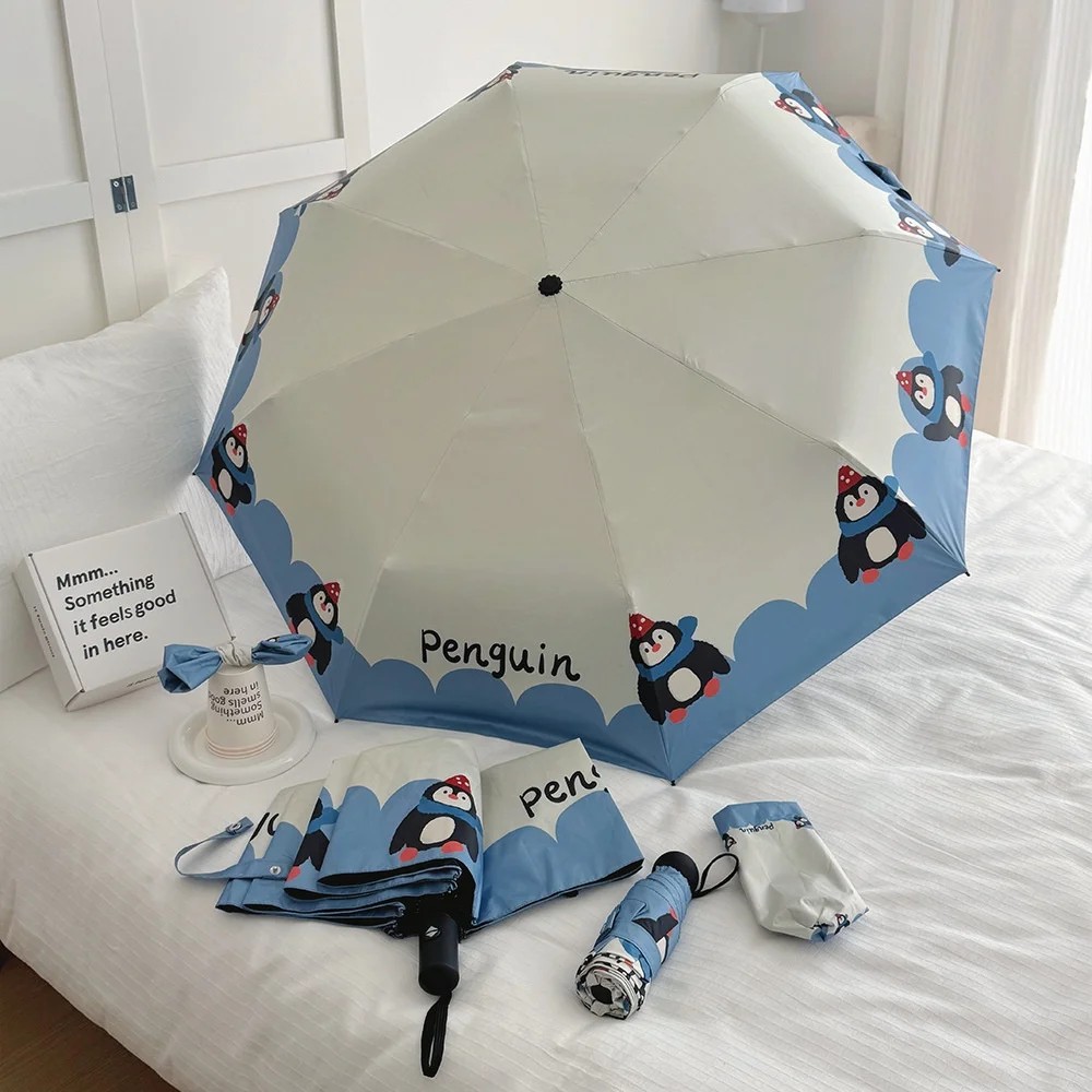 Adult Thickened Enlarged Folding 8 Ribs Automatic Opening Sunny Rainy Dual Use Sunshade Women's Sunscreen Anti UV Umbrella