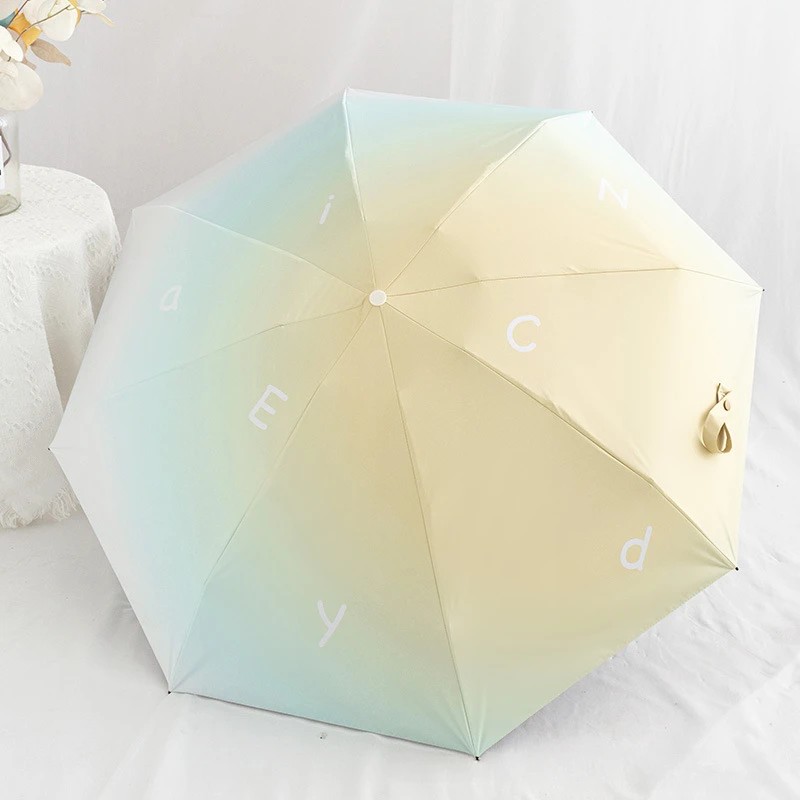 Gradient Automatic Folding Umbrella for Children and Students Dual Use Rain or Shine Sun protection Windproof