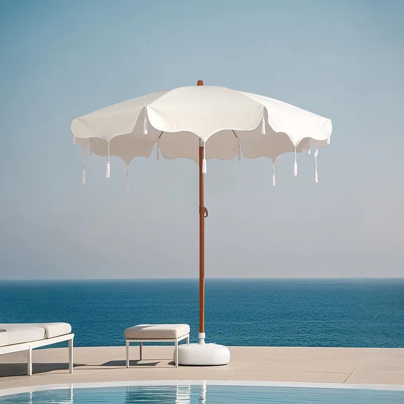 Pendant Tassel Umbrella Outdoor Stall Sunshade Umbrella Thickened and Reinforced Sunscreen Patio Commercial Street Stall