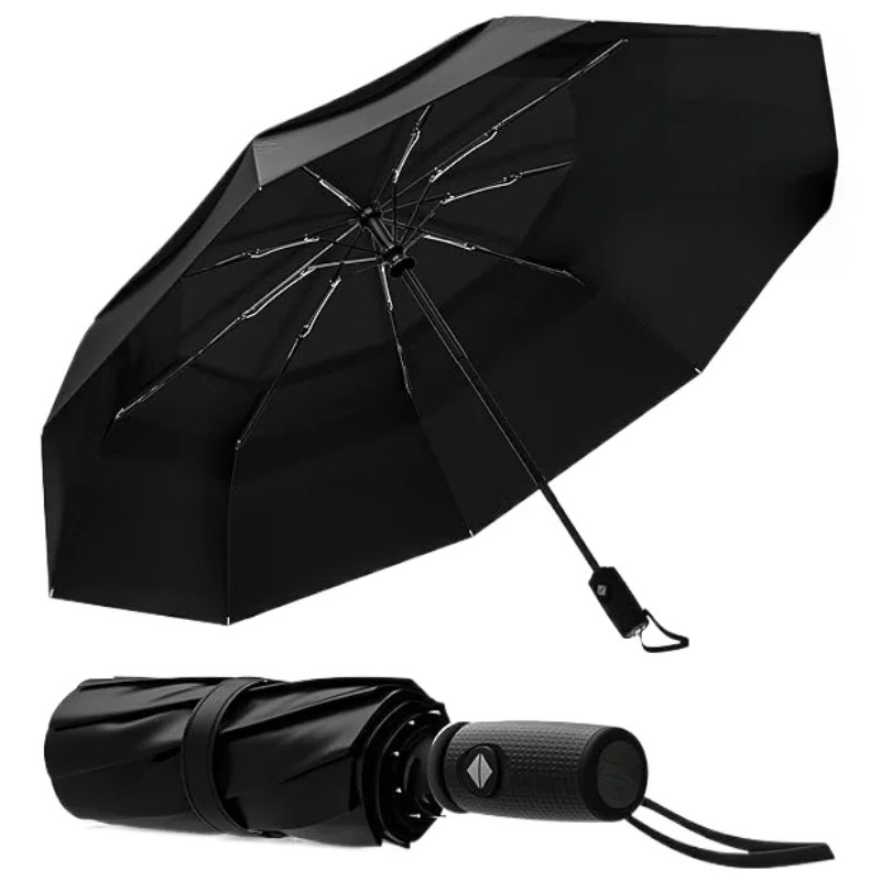 Compact Travel Umbrella Rainy Day and Sunny Day Automatic Folding Sturdy Portable Windproof Umbrella Travel Mini Umbrella