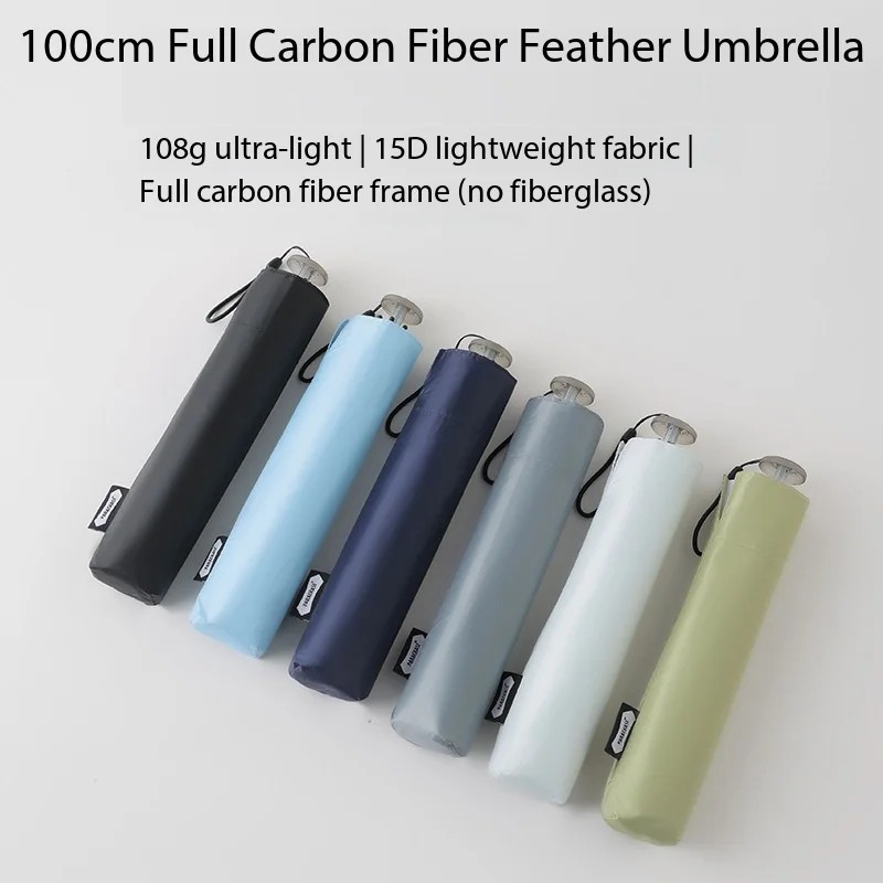 108g 100cm Full Carbon Fiber Pencil Umbrella Sunscreen Feather Umbrella ultra Light Portable Sun Umbrella Sunny Umbrella