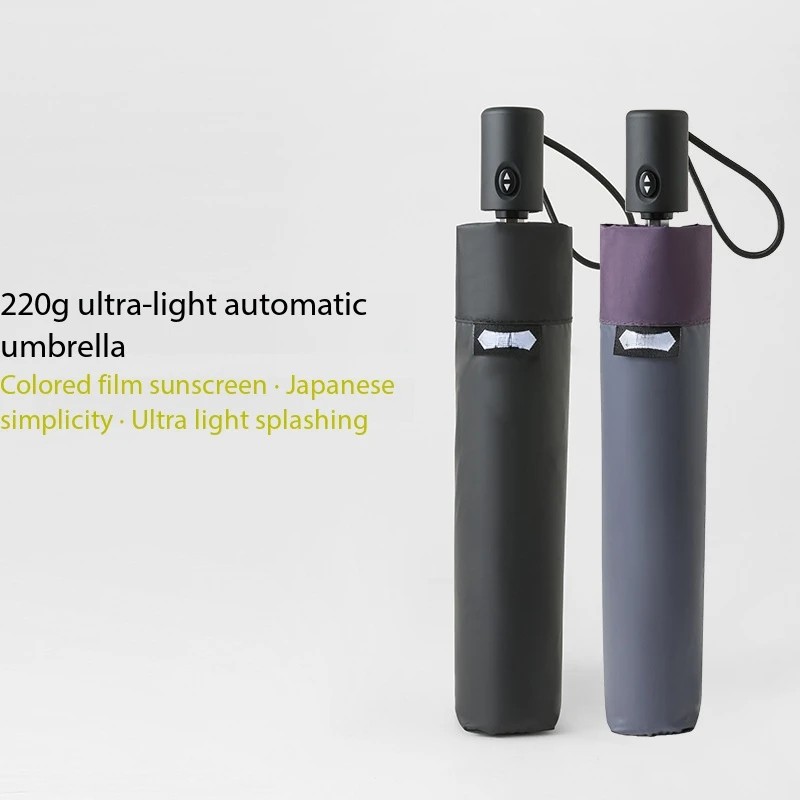 230g Ultra-light Automatic Umbrella with Color Glue, UV-resistant Sun Umbrella, Mini Portable Umbrella, Dual-purpose