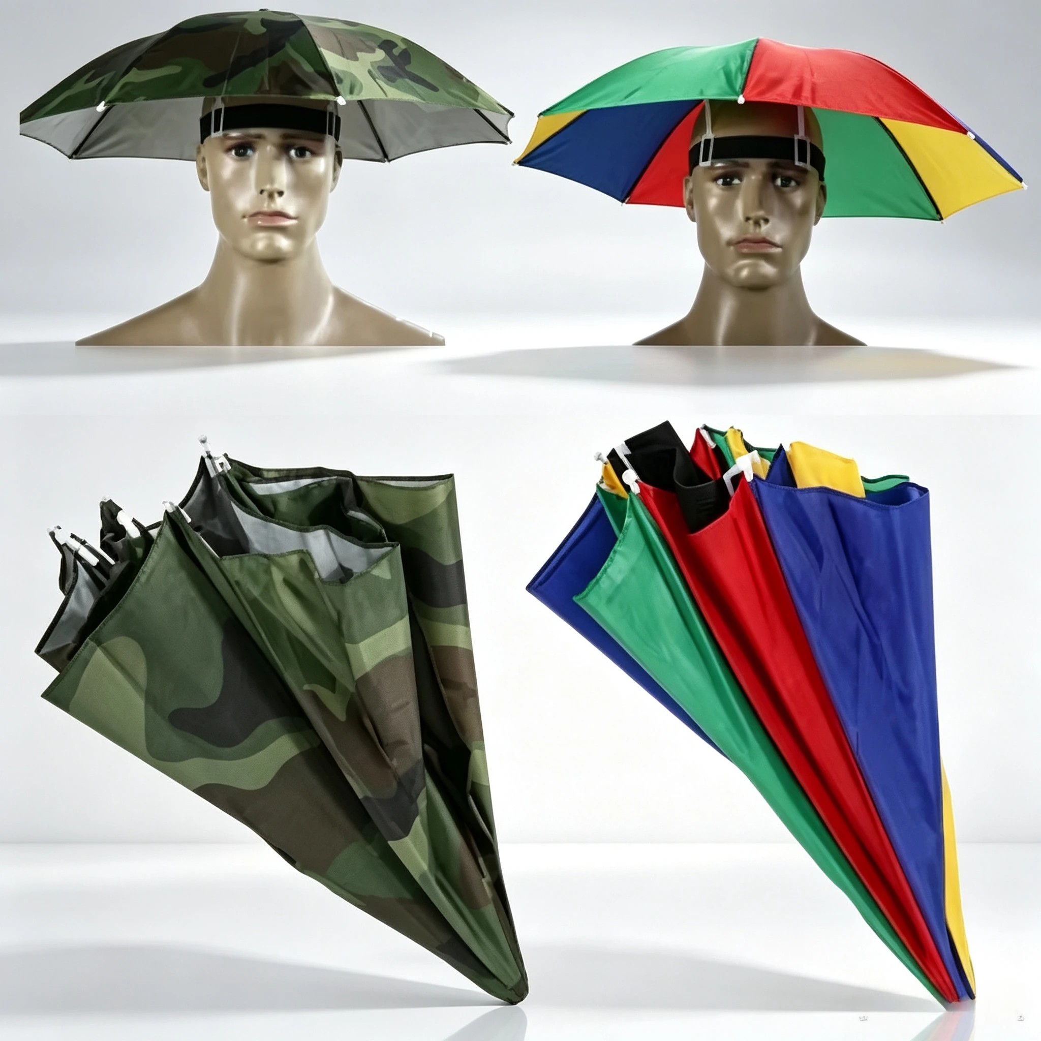 Umbrella Hat Fishing Hat Umbrella Large Children Adult Hat Men and Women Outdoor Folding Umbrella