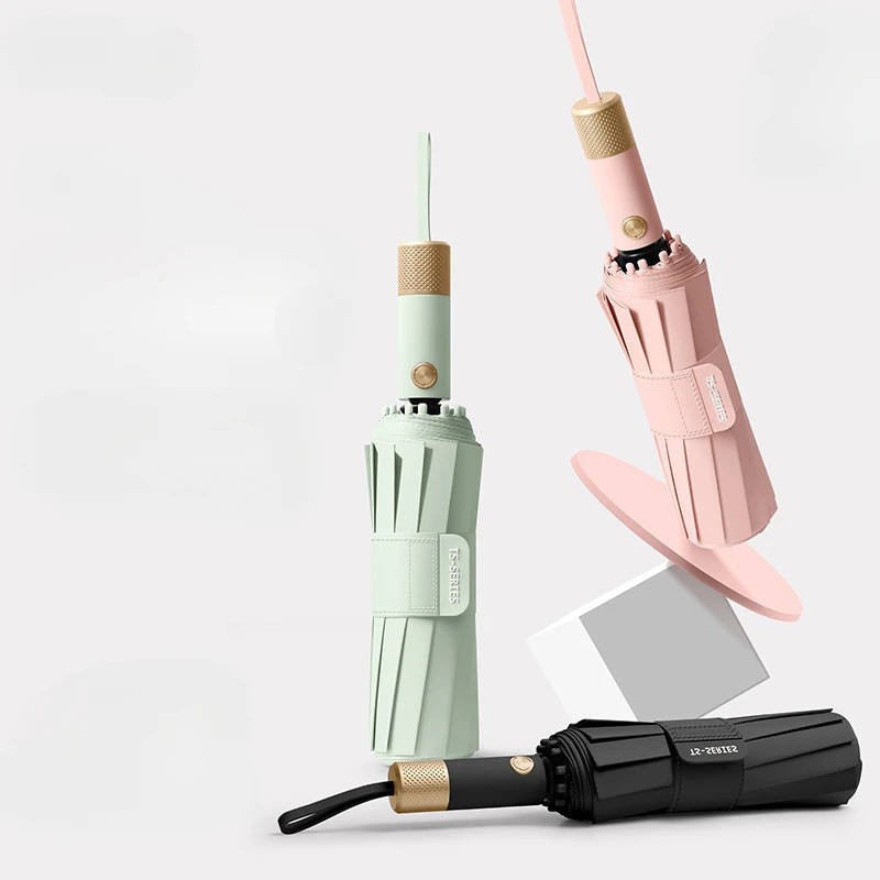 Foldable Anti Rebound Automatic Umbrella One Click Open and Close Business Umbrella Manufacturer in Stock Supports logo Printing