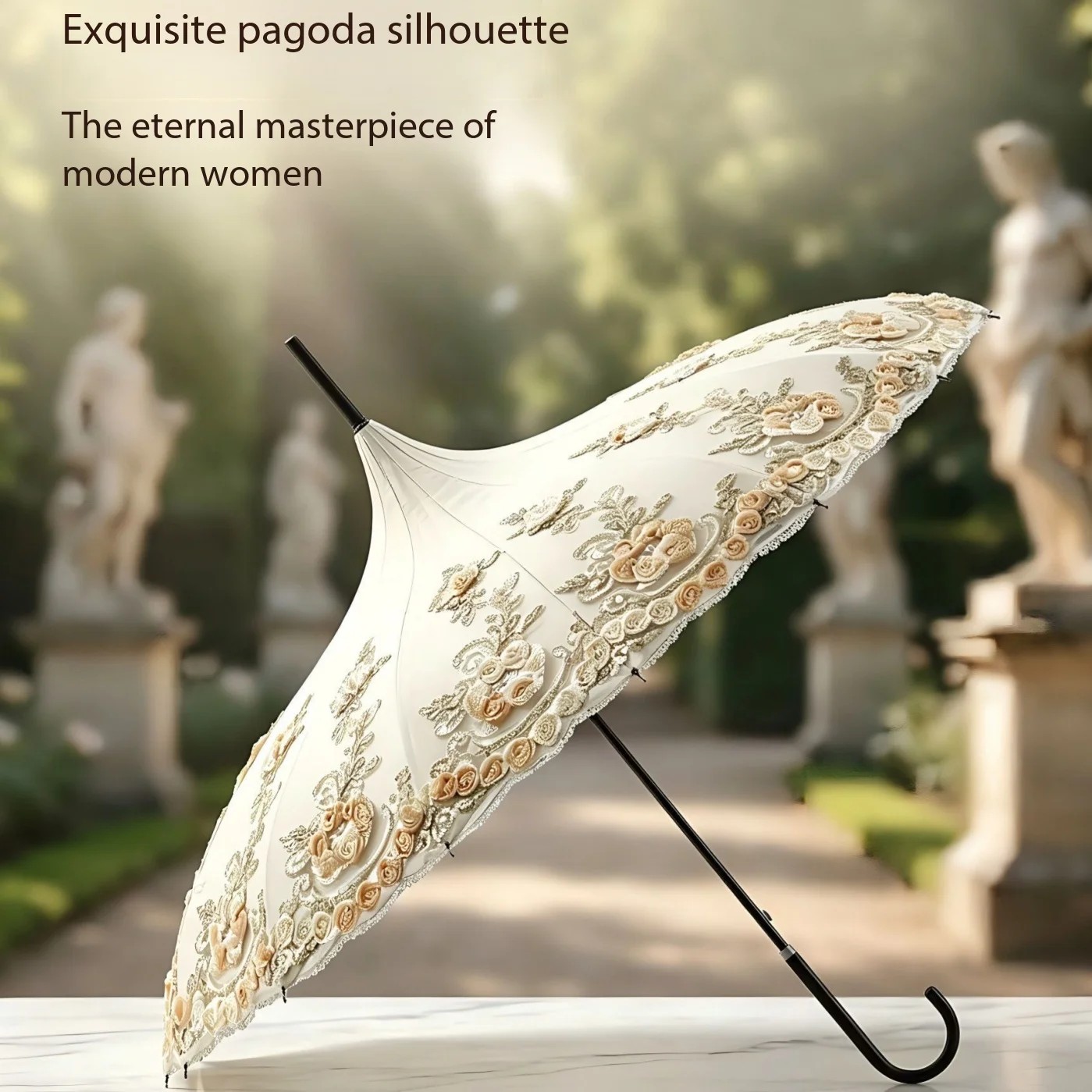 Pagoda Umbrella Rose Lace Princess Embroidery Lolita Princess Lolita Umbrella European Gift Umbrella