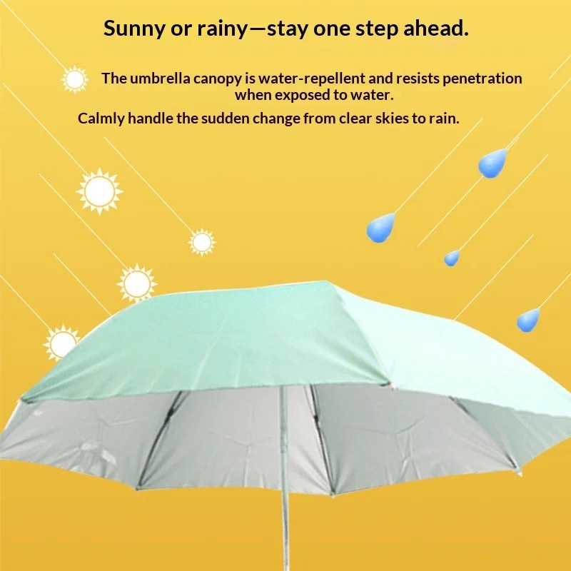 Paradise Umbrella 336T Manual 8 Silver Rain Sun Dual Use Folding Umbrella Solid Color Logo Printed Sunscreen Advertising Gift