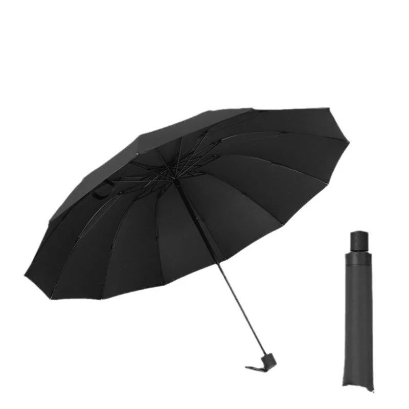 Wholesale Manual Extra-large Thickened Enlarged Umbrellas Custom Made Dual Purpose Sun Rain Advertising Folding Umbrellas Steel