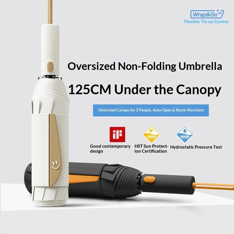 Fully Automatic Minimalist Folding Umbrella High-end Sunny Rainy Dual-use Sunscreen Anti-UV Extra Large Size Sunshade Men Women