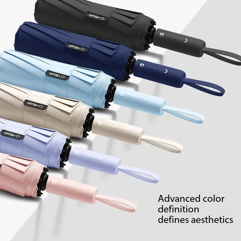 Sun Umbrella Harvest Automatic Advertising Sunscreen Printing LOGO Plus Size Shading Strong Wind - Resistant Umbrellas