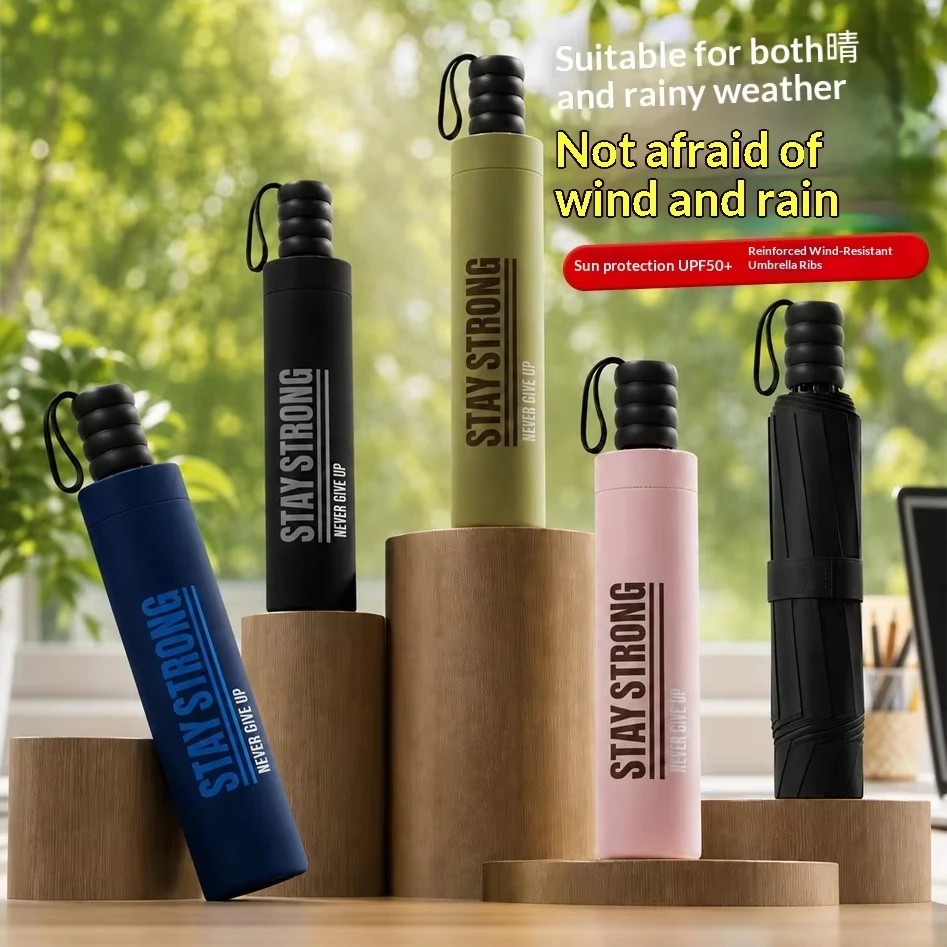 Manual Folding Umbrella Thickened Enlarged Reinforced Storm-resistant Portable Men's Commuting Umbrella