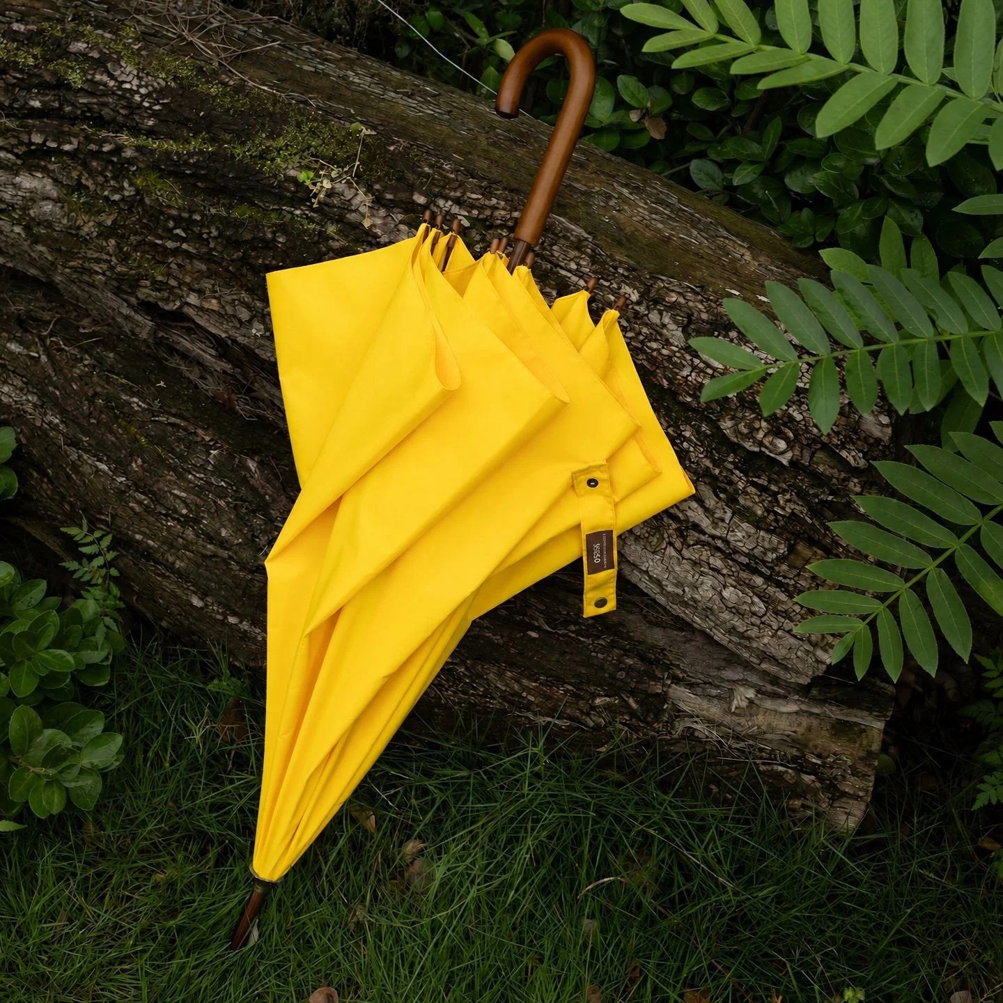 Korean-style Yellow Long-handled Enlarged Reinforced Sturdy Wind-resistant Straight-handled Men Women Portable Sun Umbrella