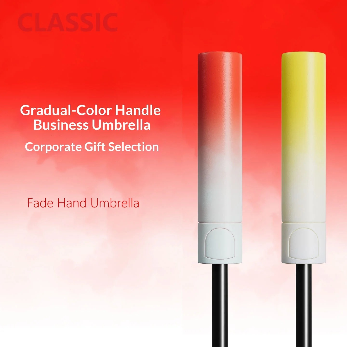 8-Ribs Long Handle Fiberglass Automatic Opening Large Straight Rod Advertising Extra Large Reinforced Business Gift Umbrella