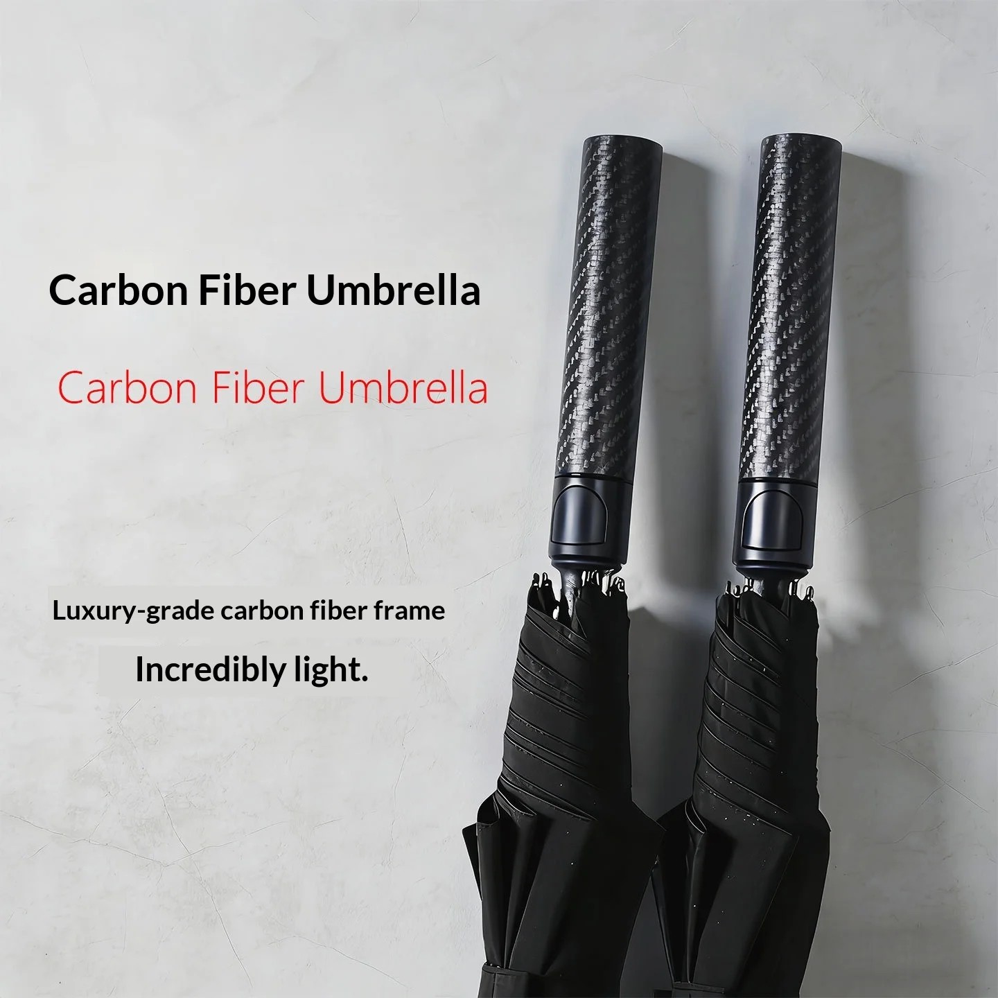 Carbon Fiber Silk Satin Golf Straight Rod Umbrella Large Size Long Handle Business Retro Fully-automatic Double Person UV