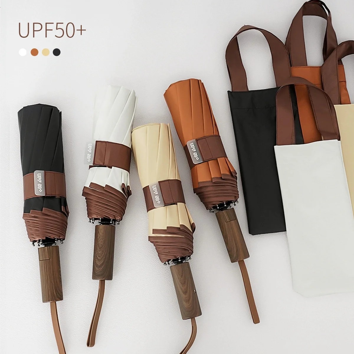 Adult High Aesthetic Value Enlarged Thickened Reinforced Sun Protection UV Protection Dual-Use Sun Rain Foldable Windproof