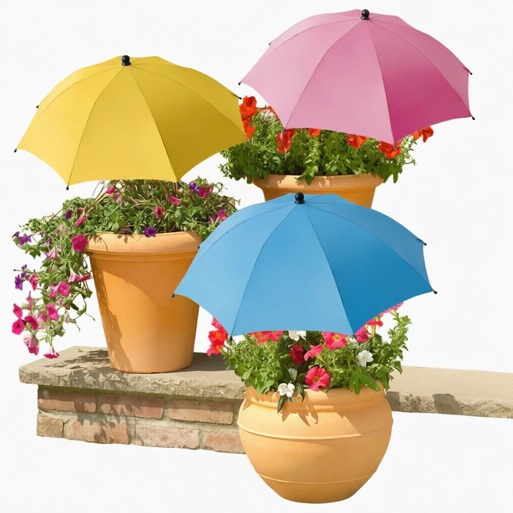 Plant protection Umbrella Outdoor Garden Fishing Camping Sunshade Ultra-sturdy Stable Ground Stake logo Printing Umbrella